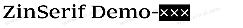 ZinSerif Demo字体转换